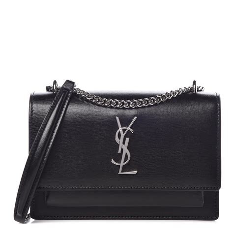 SAINT LAURENT Calfskin Monogram Sunset Chain Wallet Light 